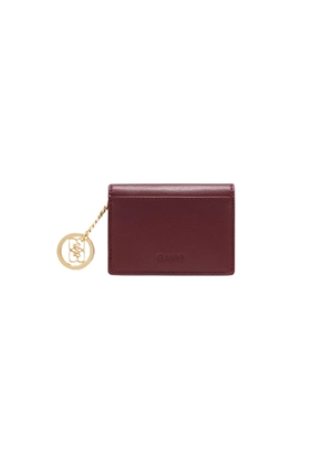 Card holder with flap Burgundy B3010085 Ganni 